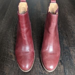 Madewell Regan ankle boots 7.5 cabernet burgundy
